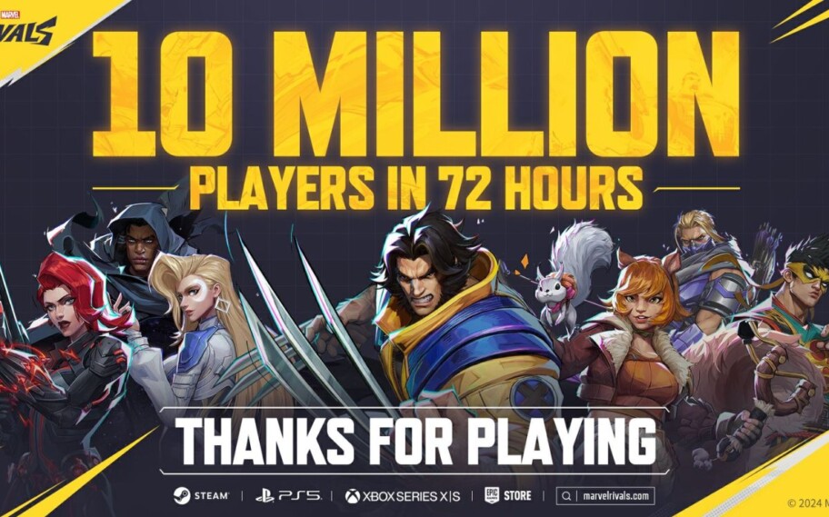 Marvel Rivals alcança marca de 10 milhões de jogadores