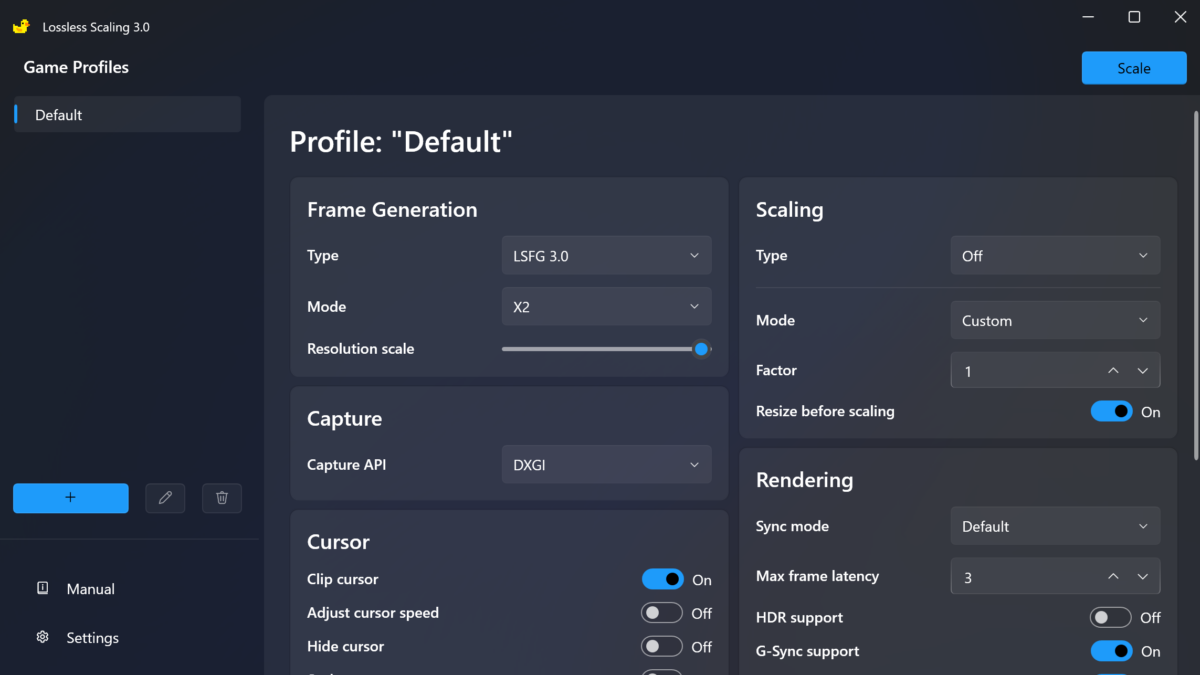 Lossless Scaling Frame Generation 3.0