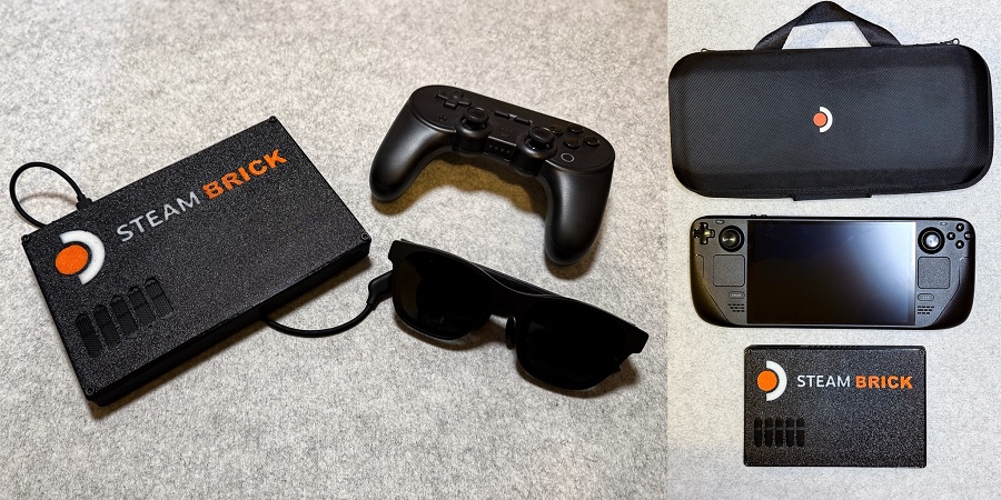 Imagem compara Steam Brick com Steam Deck