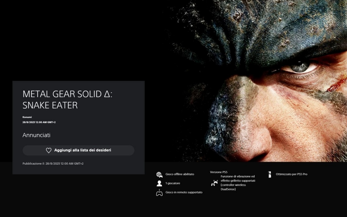 Metal Gear Solid Delta: Snake Eater chega em agosto, revela PSN