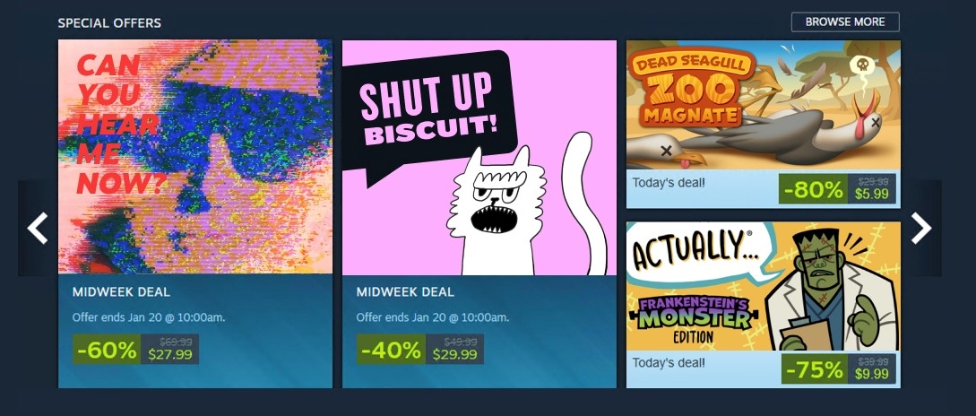 Steam vai aumentar para 6 o número de suas ofertas diárias