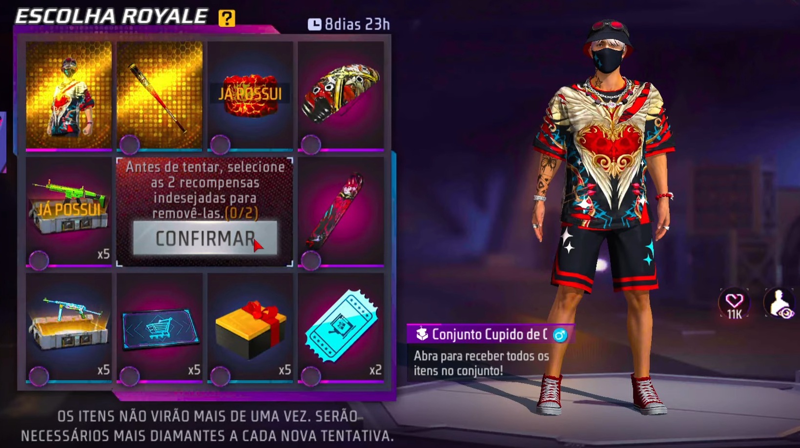 como conseguir skin free fire cupido de cria
