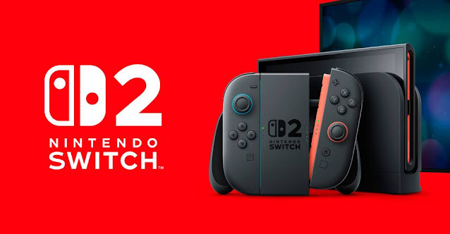Imagem do Nintendo Switch 2, junto ao seu logotipo.