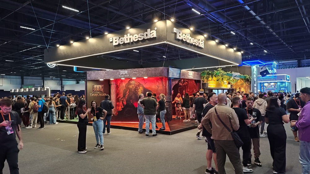 Estande da Bethesda no evento