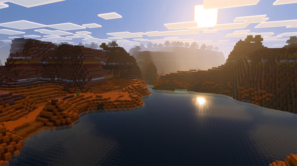 Paisagem mostra novo pacote de melhorias gráficas em Minecraft