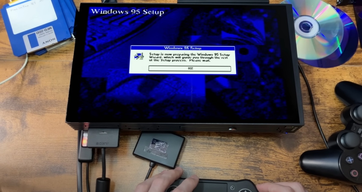 PlayStation 2 é transformado em um PC rodando Windows 95