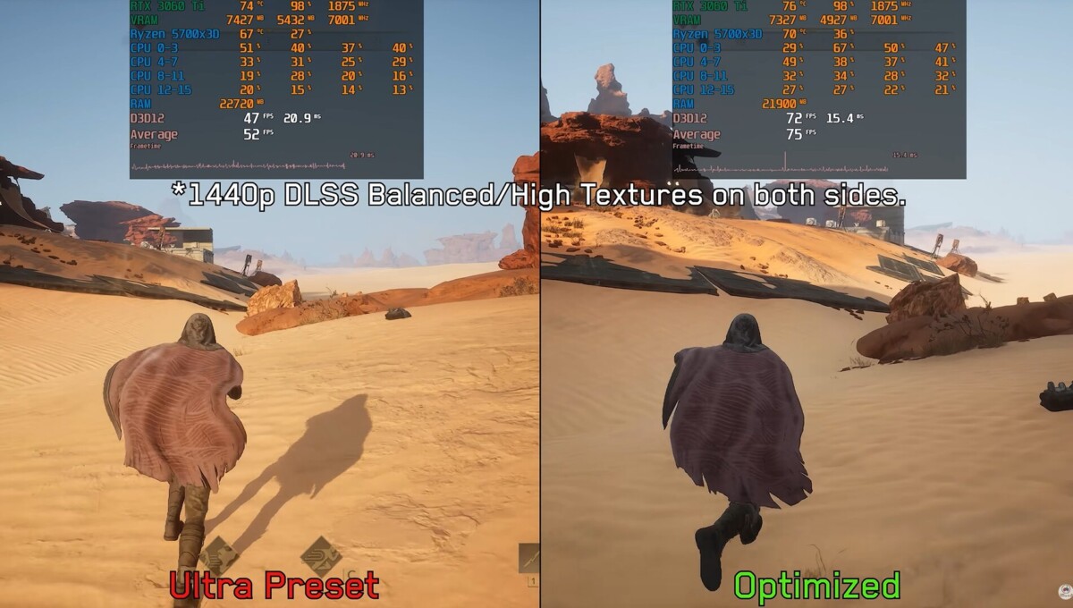 Dune Awakening configurações otimizadas