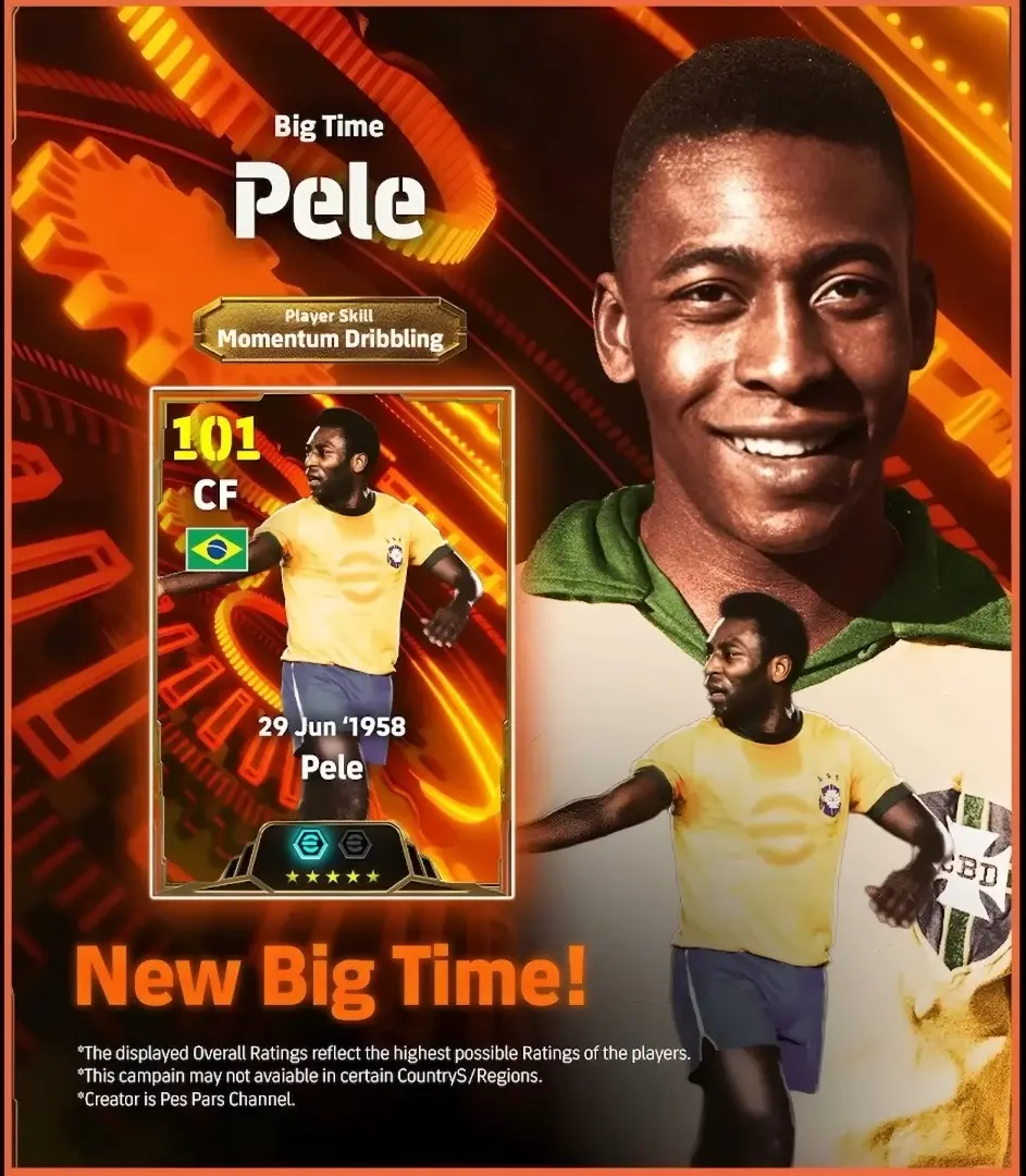 Pelé estreia no eFootball para comemorar 30 anos da série