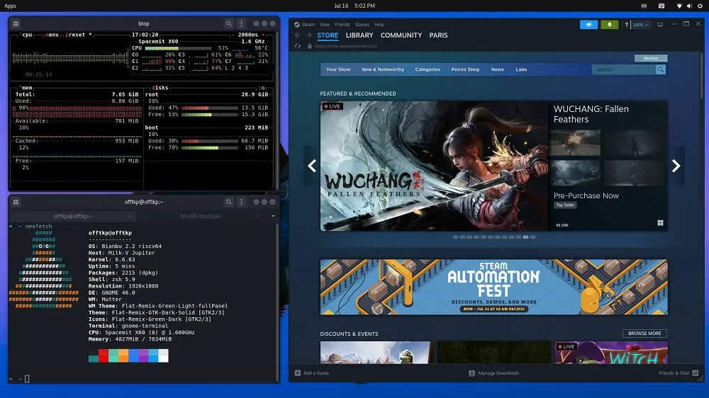 Steam para Linux no Felix86