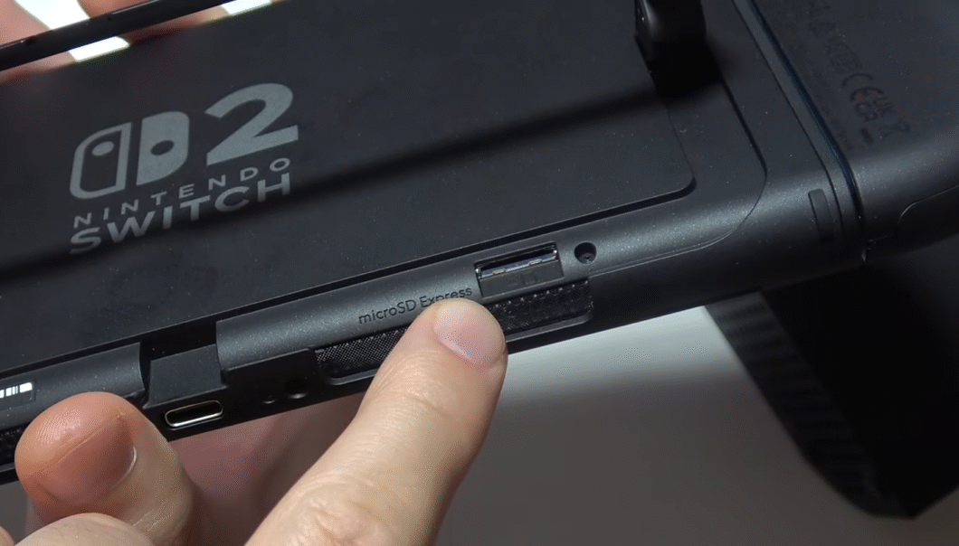 Slot microSD no Nintendo Switch 2