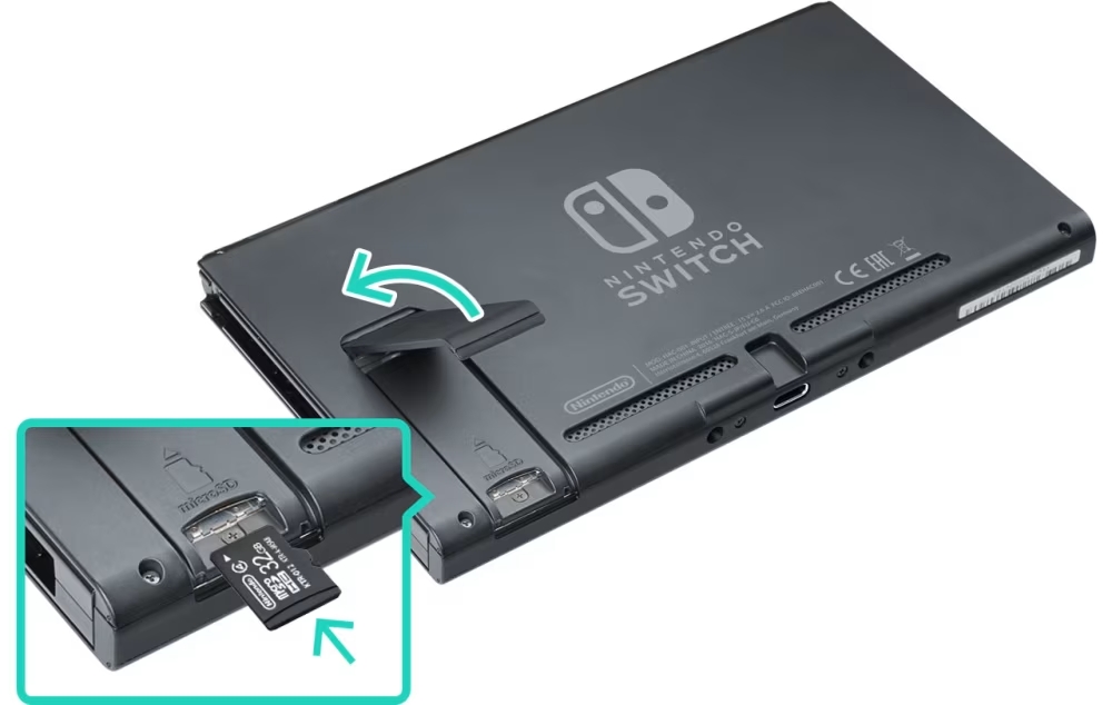 Slot microSD no Nintendo Switch