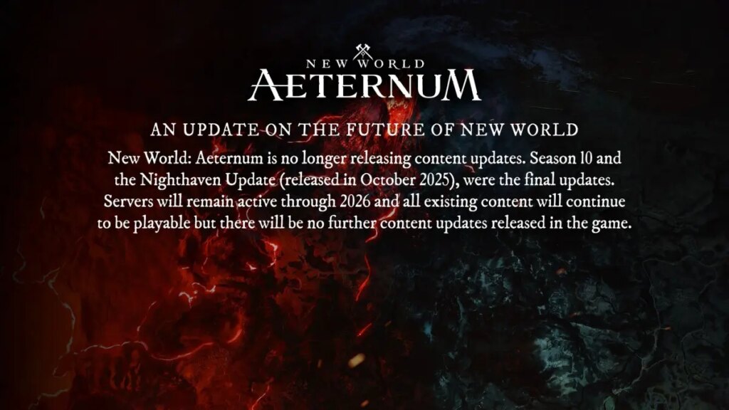O fim do MMORPG New World: Aeternum – Amazon anuncia fechamento dos servidores… e agora?