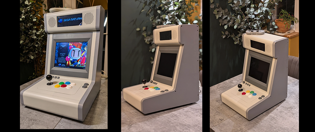 Gamer usa impressora 3D e constrói fliperama caseiro equipado com processador Ryzen 1 arcade