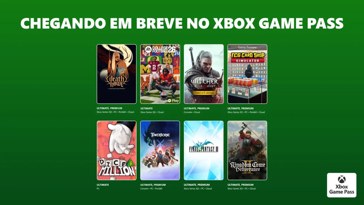 Xbox Game Pass fevereiro