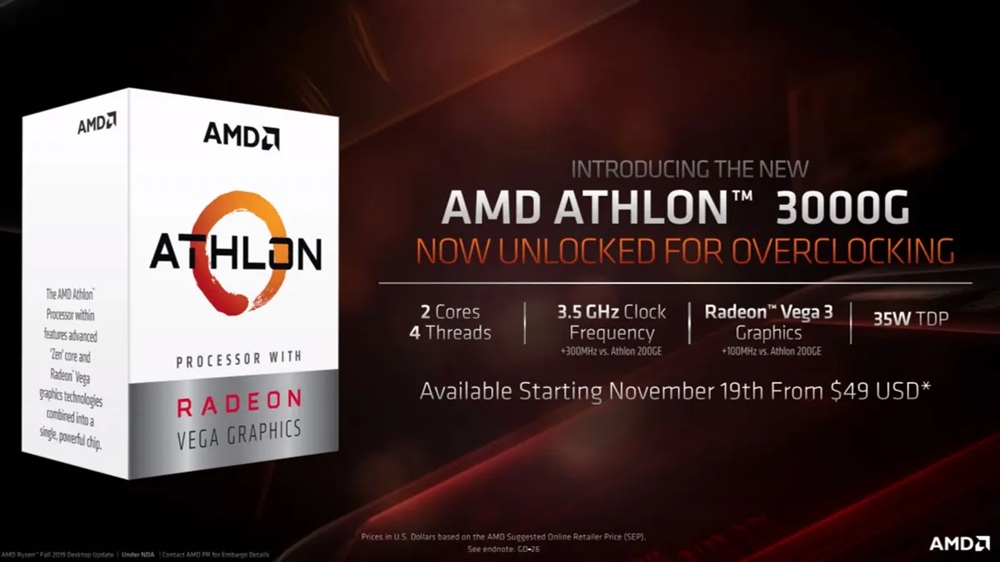 Processador AMD Athlon 3000G