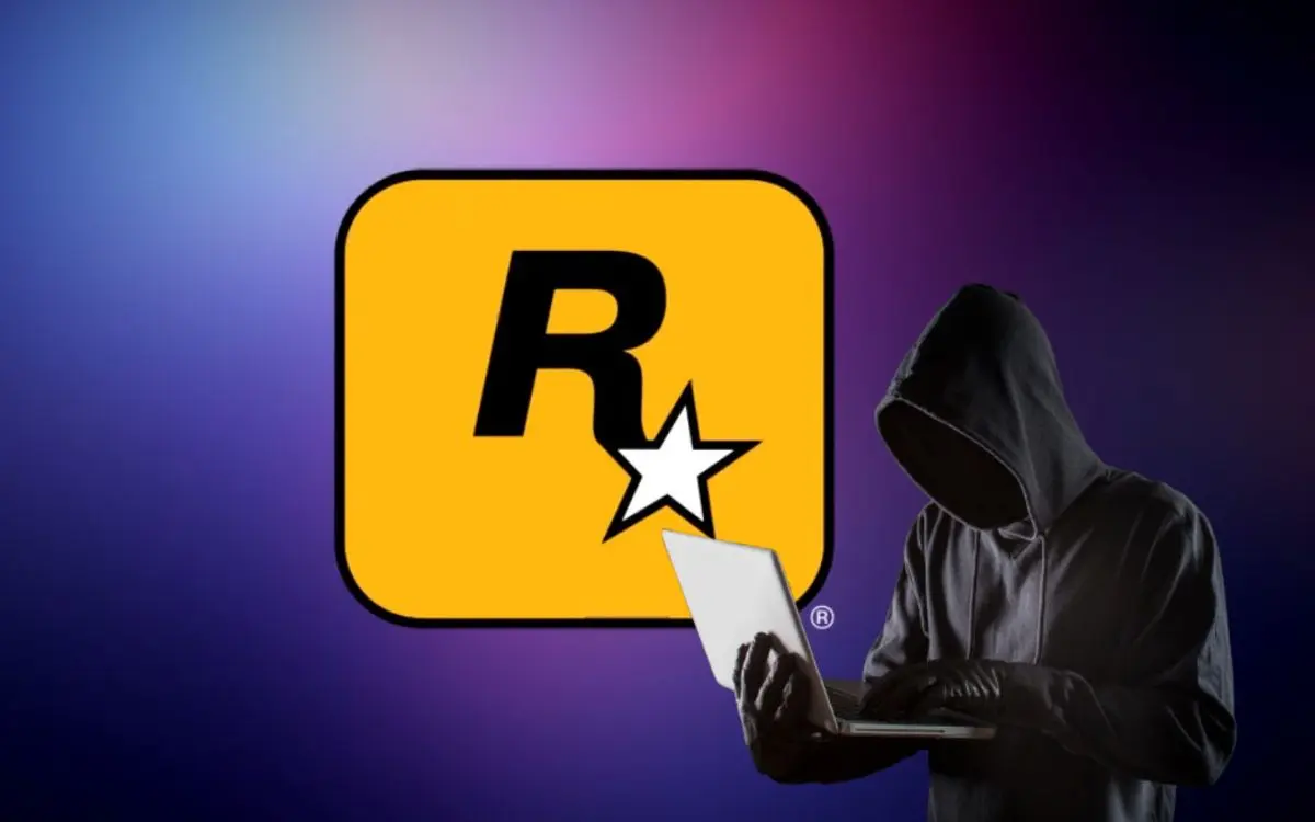 Logo da Rockstar com hacker do lado