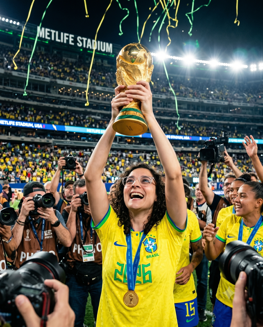 Você com a taça do jogo
