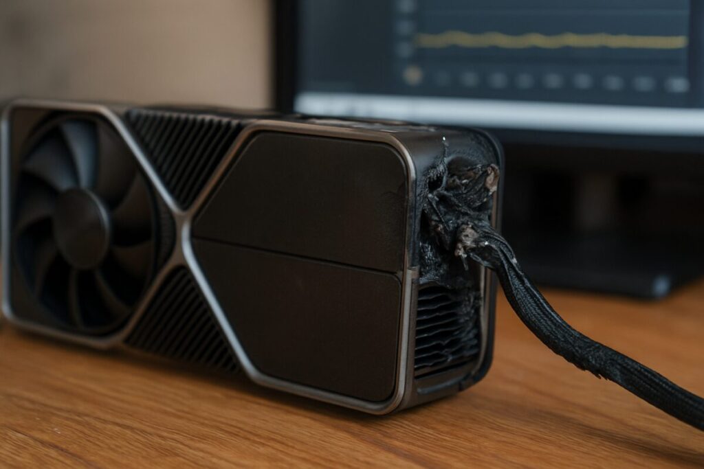 RTX 5090 passa de 610 W durante teste com DLSS 5 e termina com conector derretido