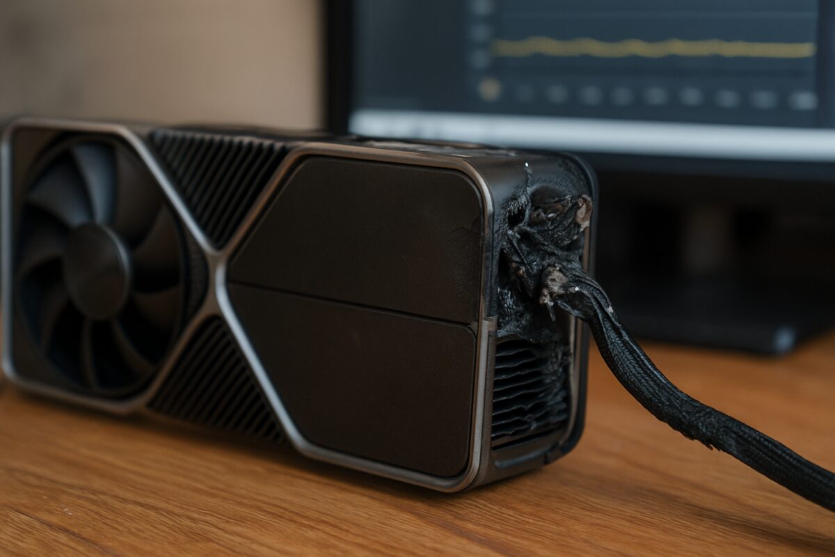 RTX 5090 passa de 610 W durante teste com DLSS 5 e termina com conector derretido