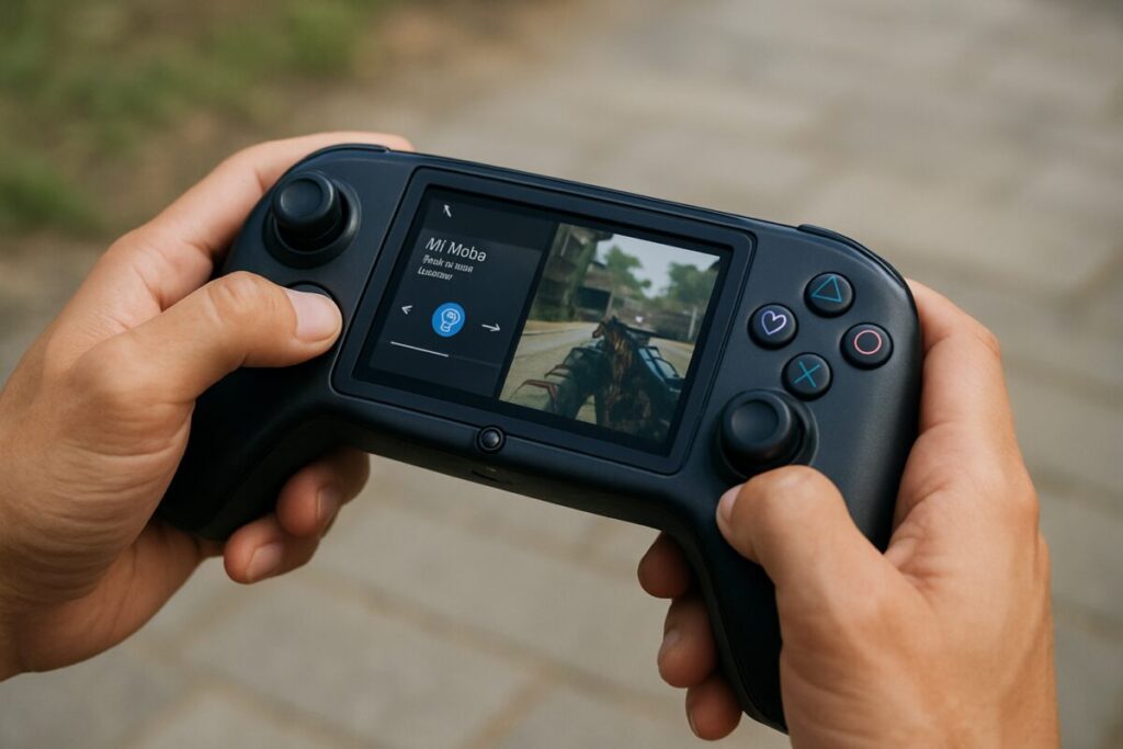 Novo controle da Nacon para PS5 tem tela embutida e permite mixar áudio do celular com o jogo
