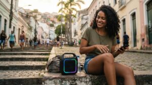 Por menos de R$ 70, caixa de som da inava traz Bluetooth 5.4, RGB e resistência à água