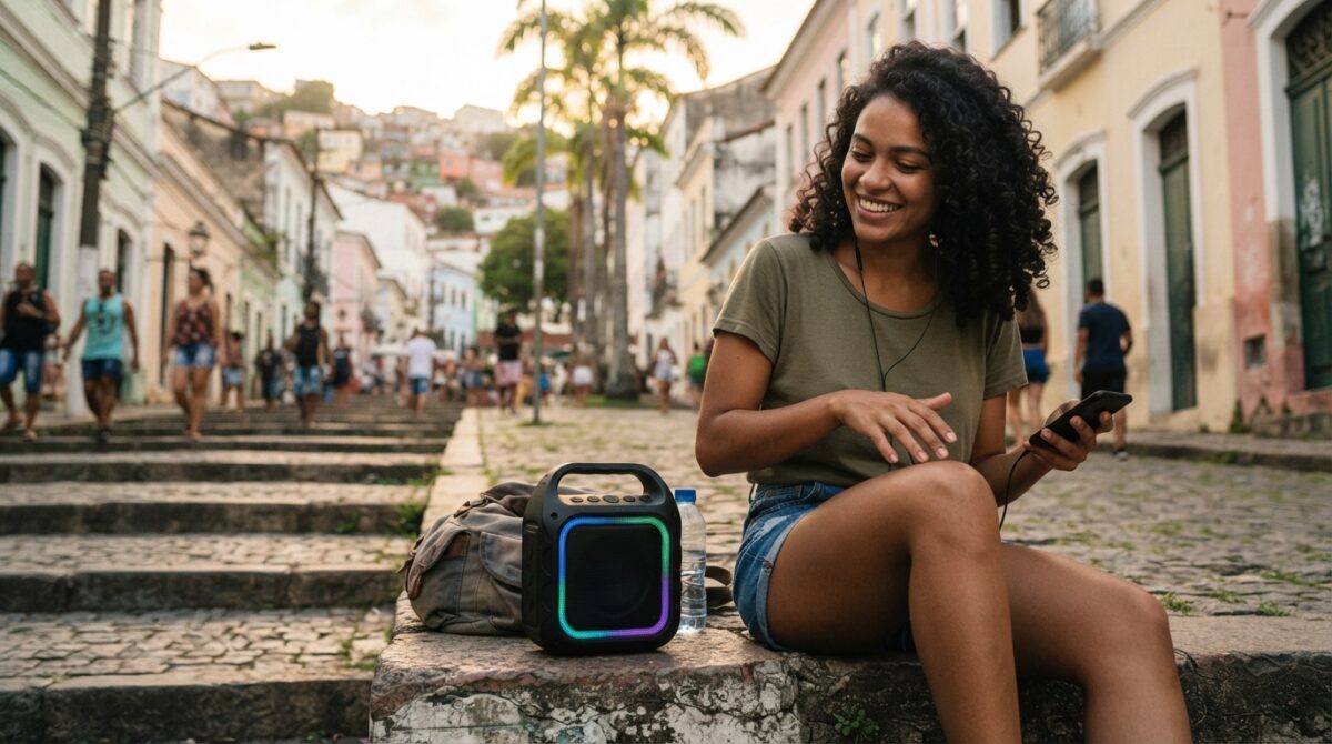 Por menos de R$ 70, caixa de som da inava traz Bluetooth 5.4, RGB e resistência à água